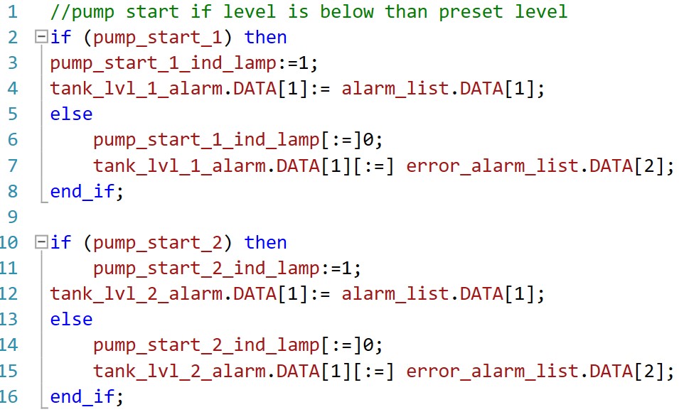 structured text IF_THEN_ELSE condition statements